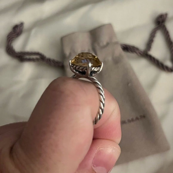 David Yurman Classic Cable Ring - cushion cut morganite size 8 - Picture 6 of 9